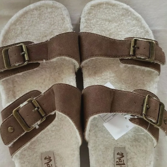 sherpa lined sandals